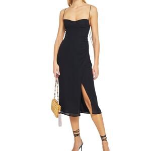 Anthropologie Black Midi Dress